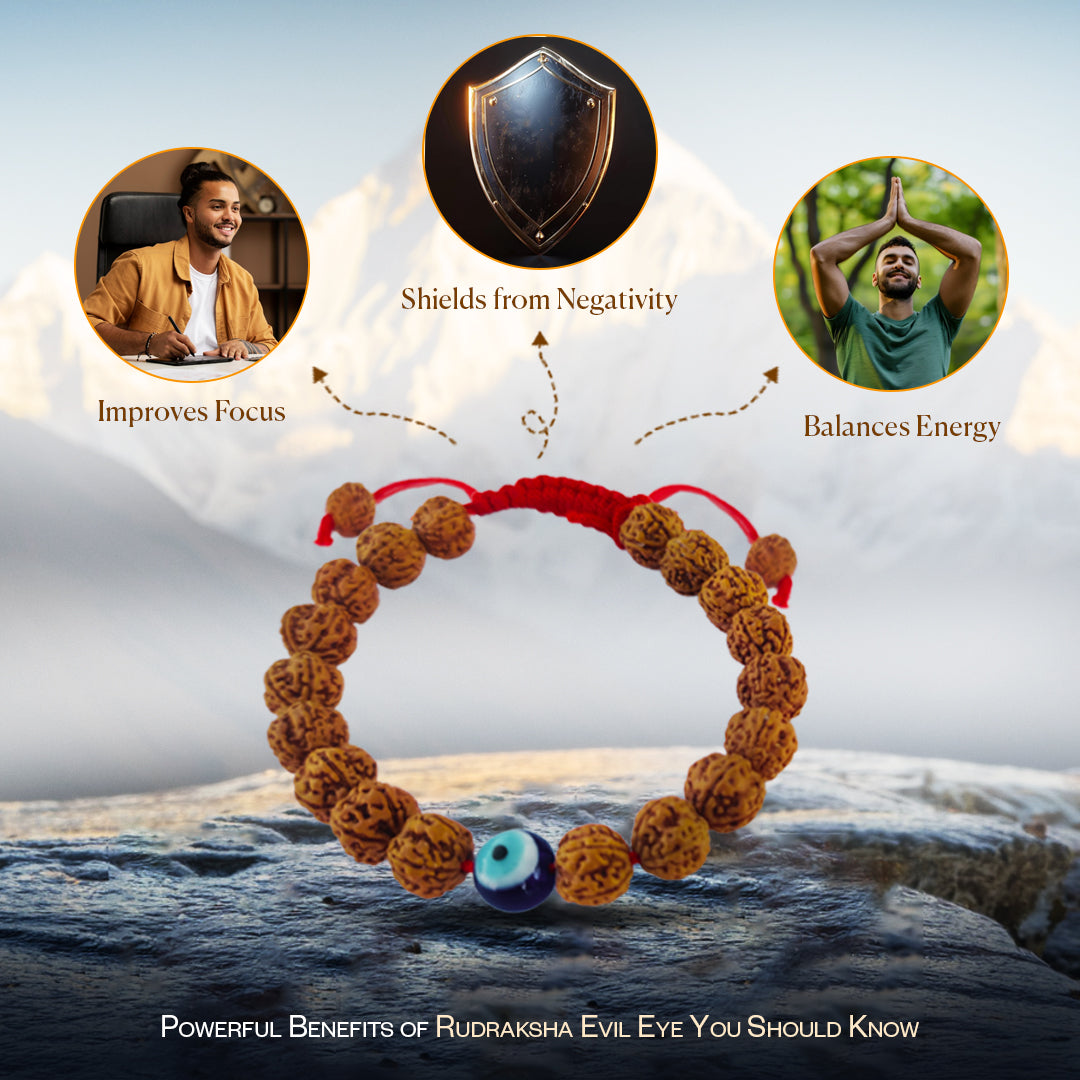 Rudraksha Evil Eye Bracelet